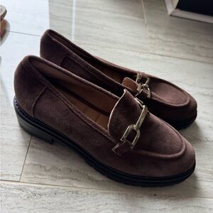 Brown Suede Loafers